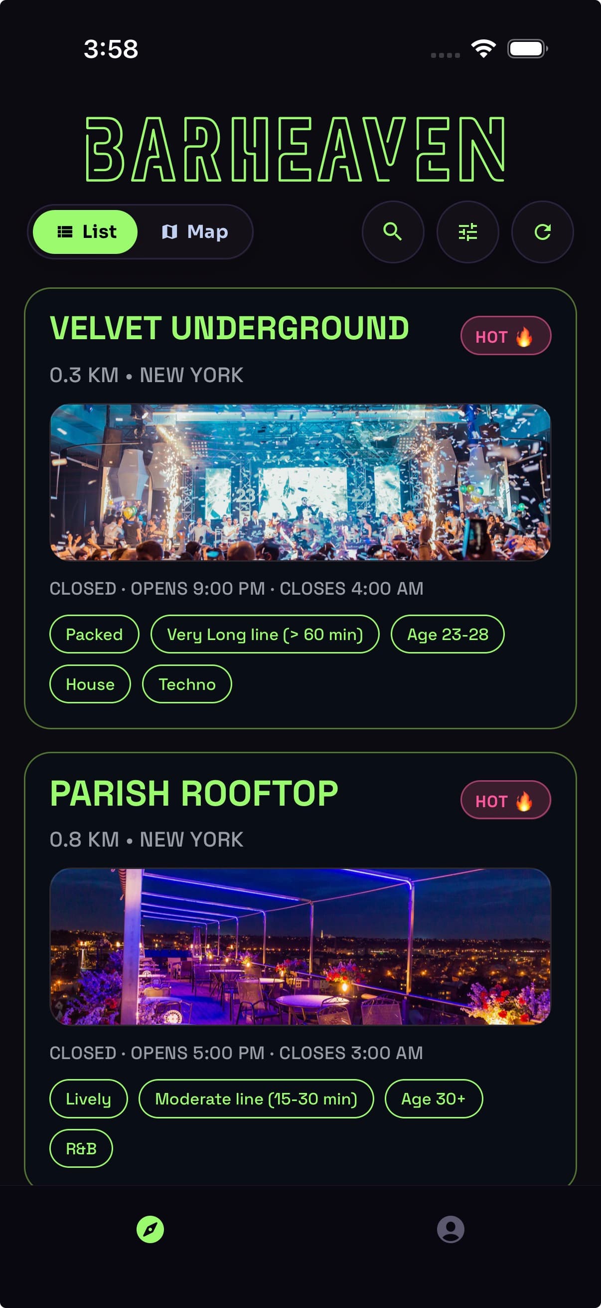 Barheaven app screenshot